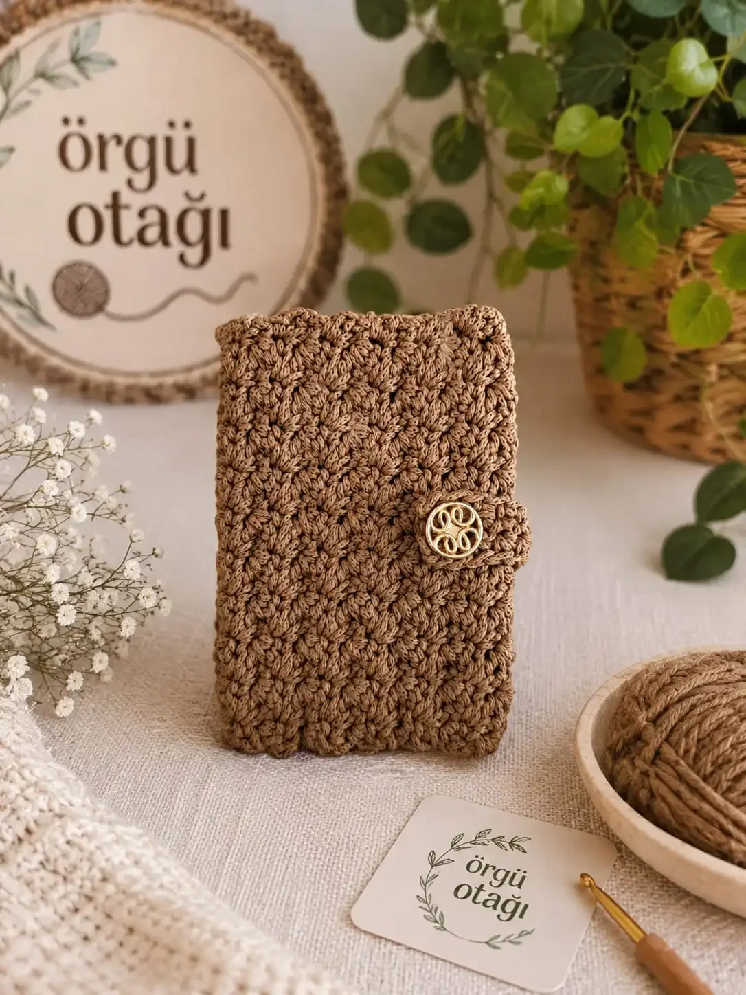 Örgü Otağı El Emeği Makrome İp Kadın Cüzdanı - Şık Örgü Cüzdan